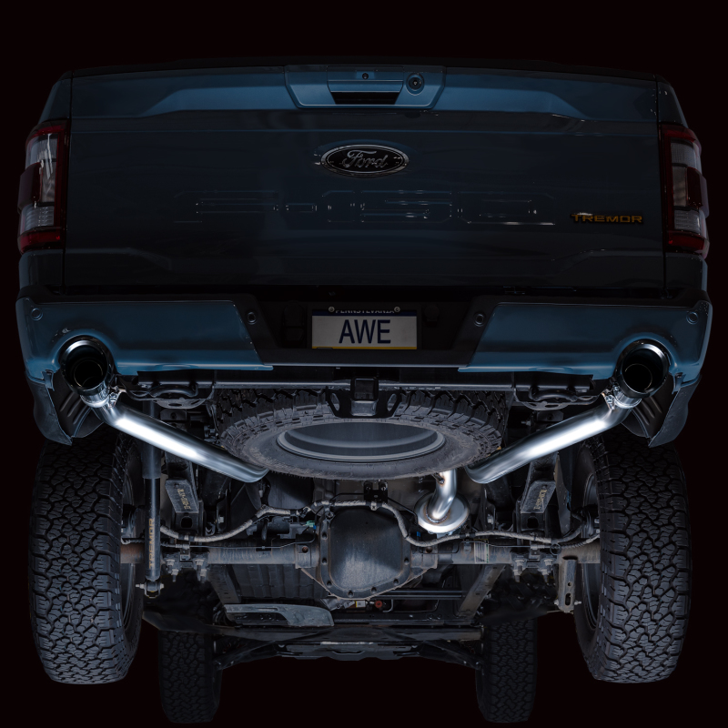 Ford F-150 Performance Exhaust - AWE Tuning - 0FG Resonated Cat-Back - Diamond Black - `21-`27